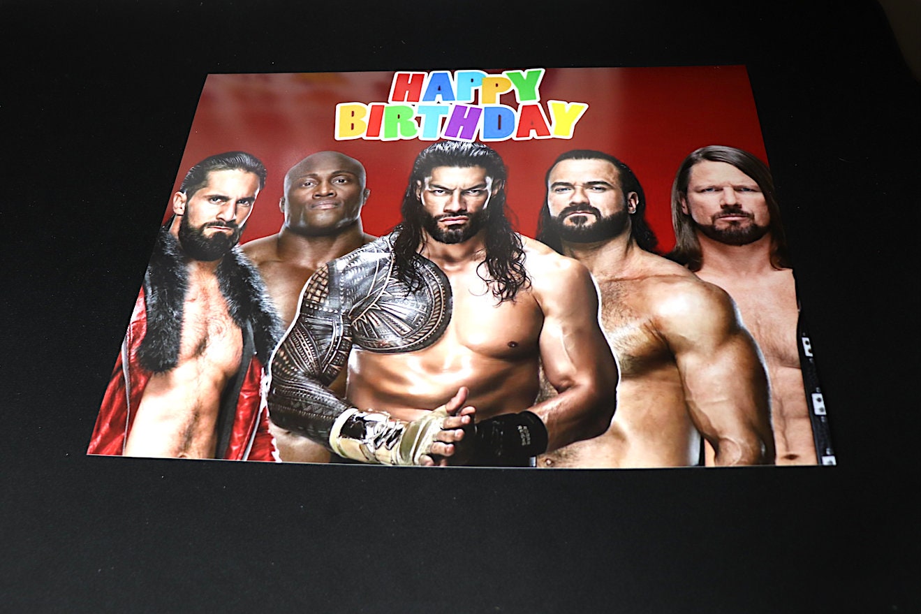 Boys Wrestling Happy Birthday Wall Poster 16x20