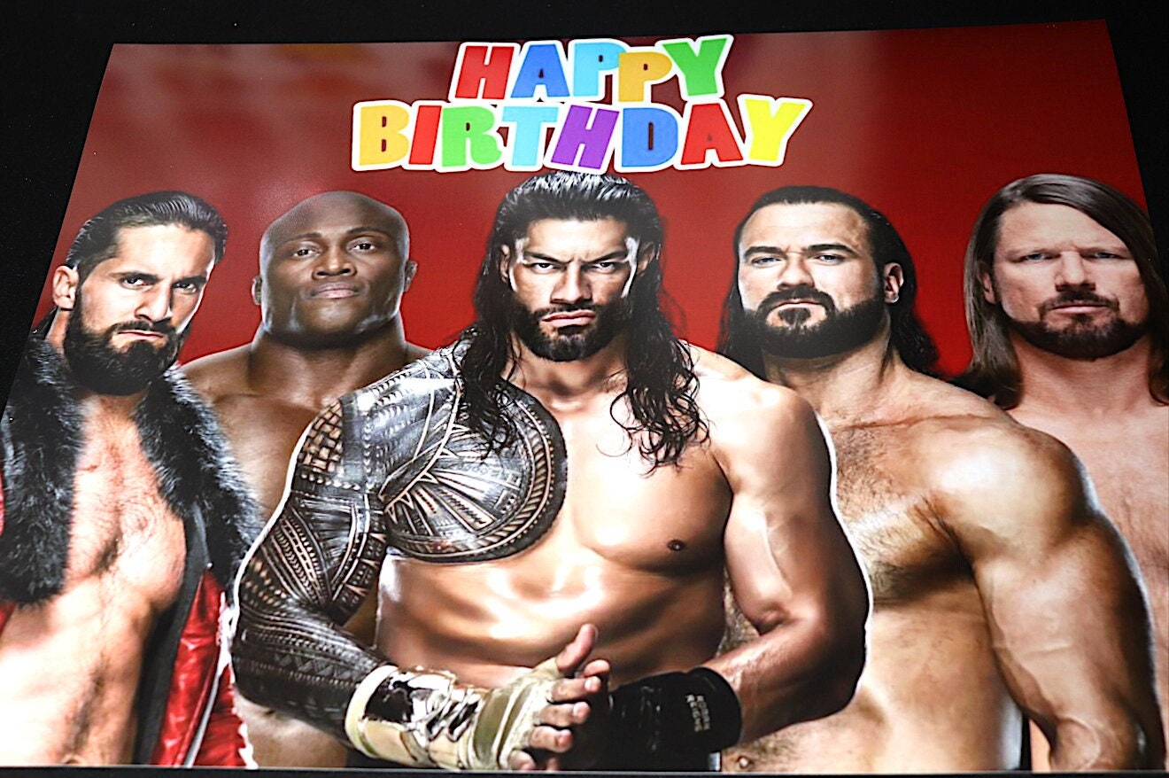 Boys Wrestling Happy Birthday Wall Poster 16x20