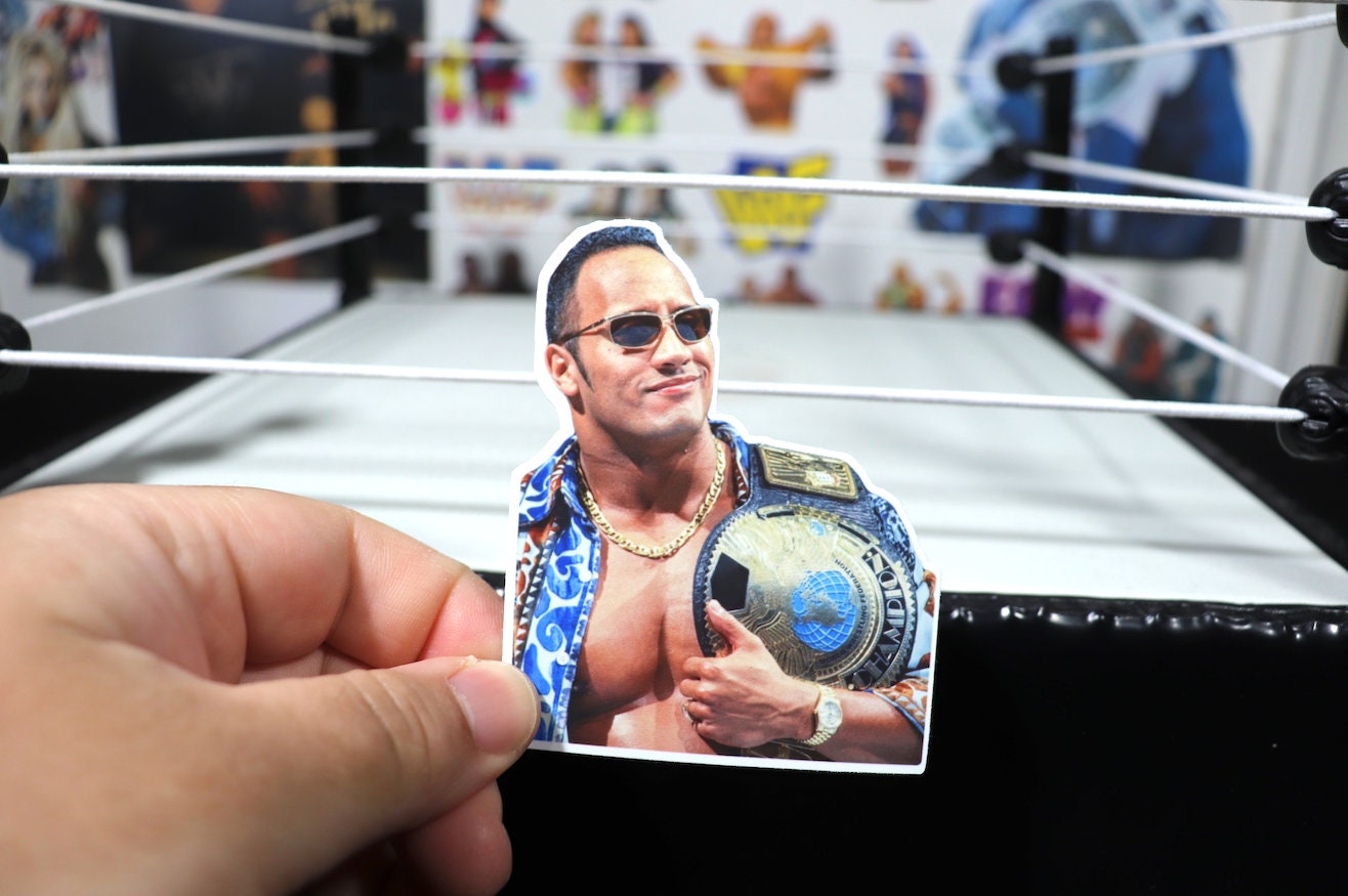 The R0ck Sticker NO.3 [Hulk Hogan, Randy Savage, Ultimate Warrior, Ric Flair, Bret Hart, Pop Culture, 90s, Vintage, Thrift]