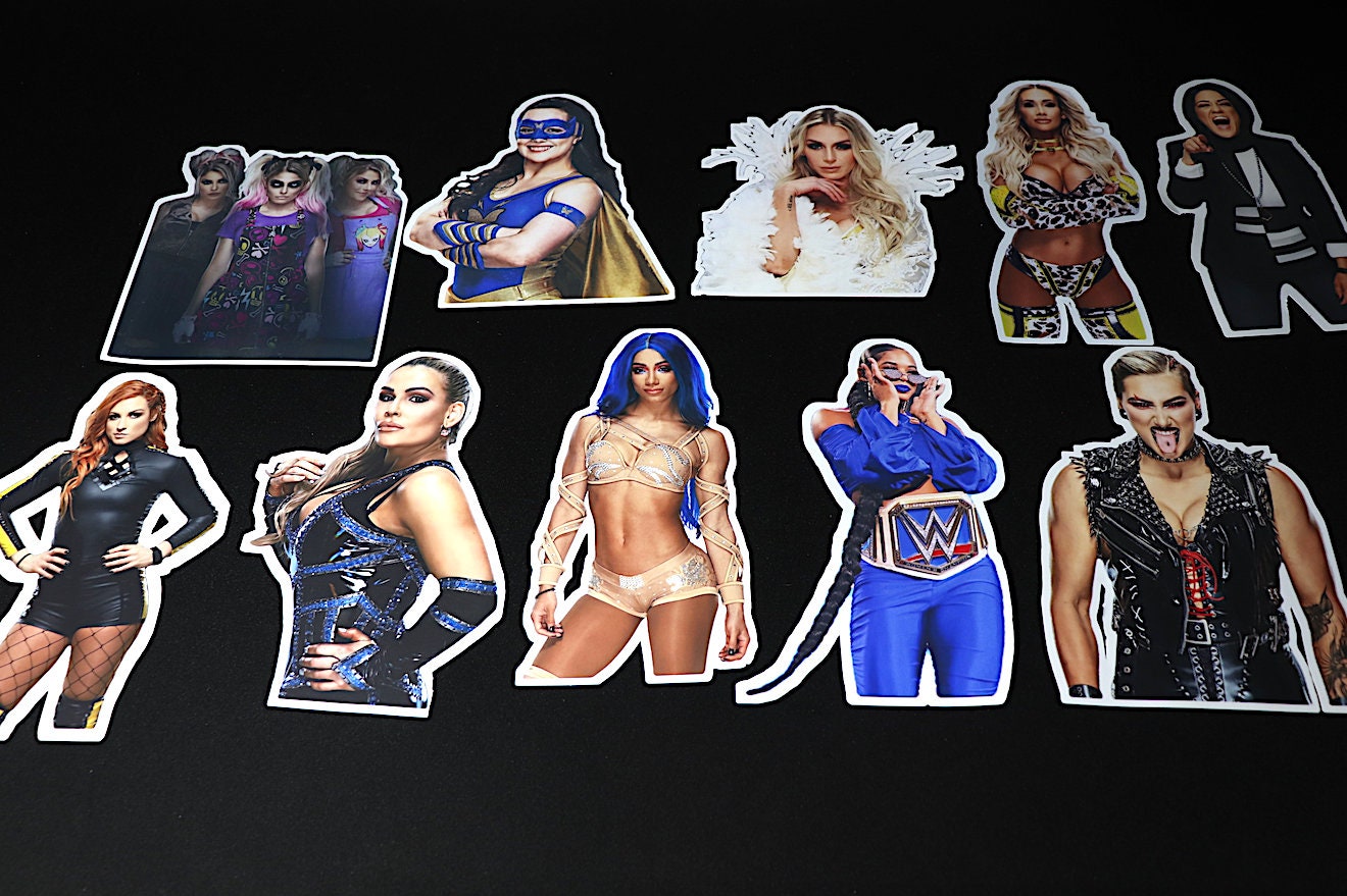 Girls Wrestling Birthday W@ll Dec0r Cutouts [Girls Birthday Decorations, Birthday Decor, Birthday, Al3x@ Bl1ss, B3cky, S@sh@ B@nks]