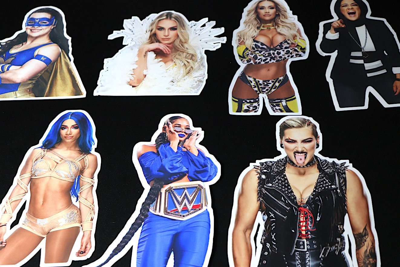 Girls Wrestling Birthday W@ll Dec0r Cutouts [Girls Birthday Decorations, Birthday Decor, Birthday, Al3x@ Bl1ss, B3cky, S@sh@ B@nks]