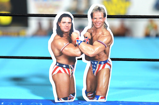 Lex Luger & Davey Boy Sticker [Hulk Hogan - Ric Flair - Randy Savage - Ultimate Warrior - Bret Hart]