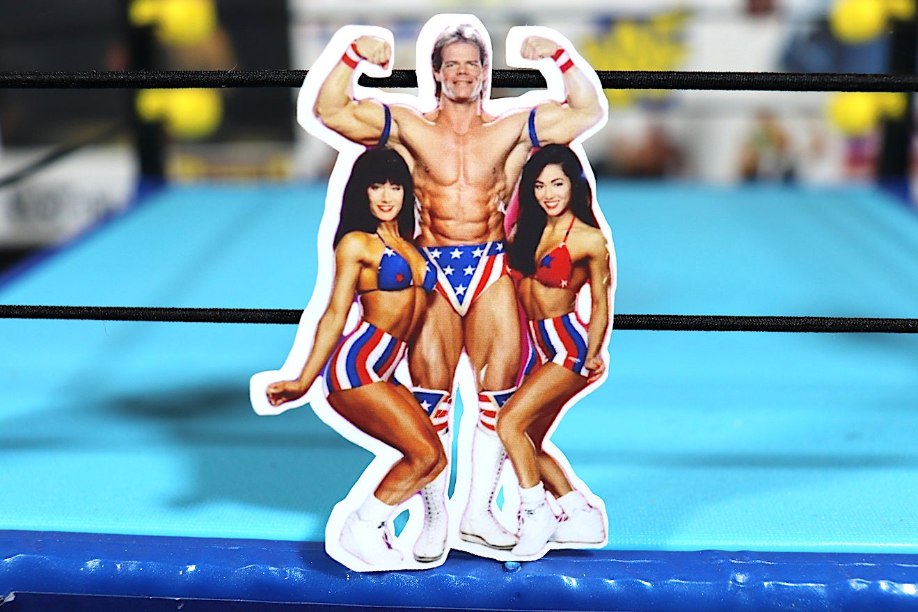 Lex Luger "Flexy Lexy" Sticker [Hulk Hogan - Ric Flair - Randy Savage - Ultimate Warrior - Bret Hart]