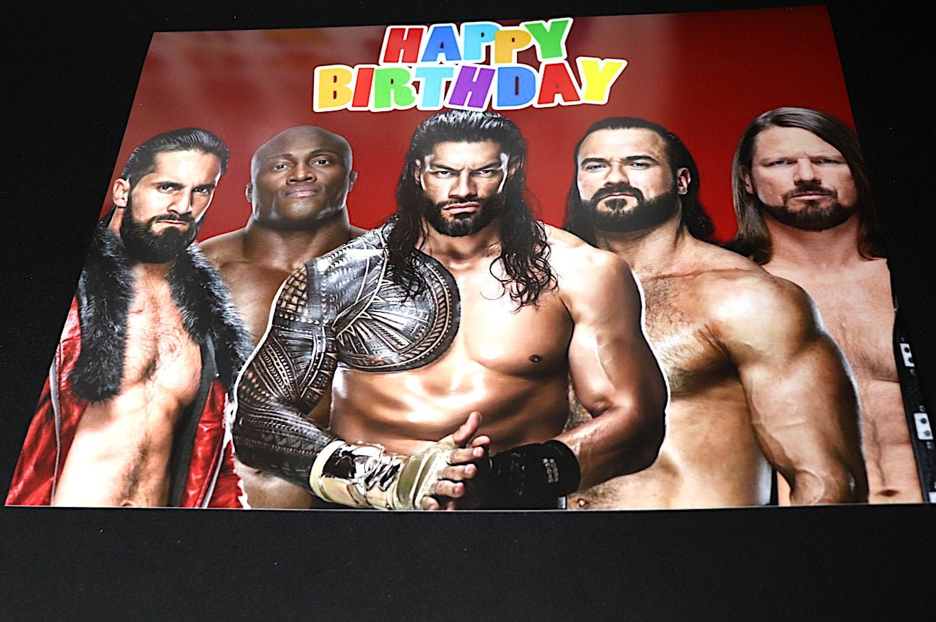 Boys Wrestling Happy Birthday Wall Poster 16x20