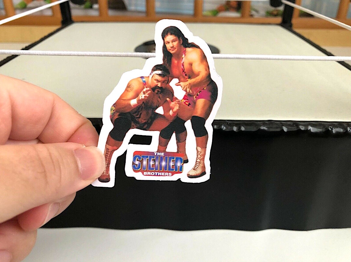 Steiner Brothers Sticker 3 (Scott Steiner - Rick Steiner - Hulk Hogan - Scott Hall - Kevin Nash - Ric Flair - Randy Savage - NJPW)