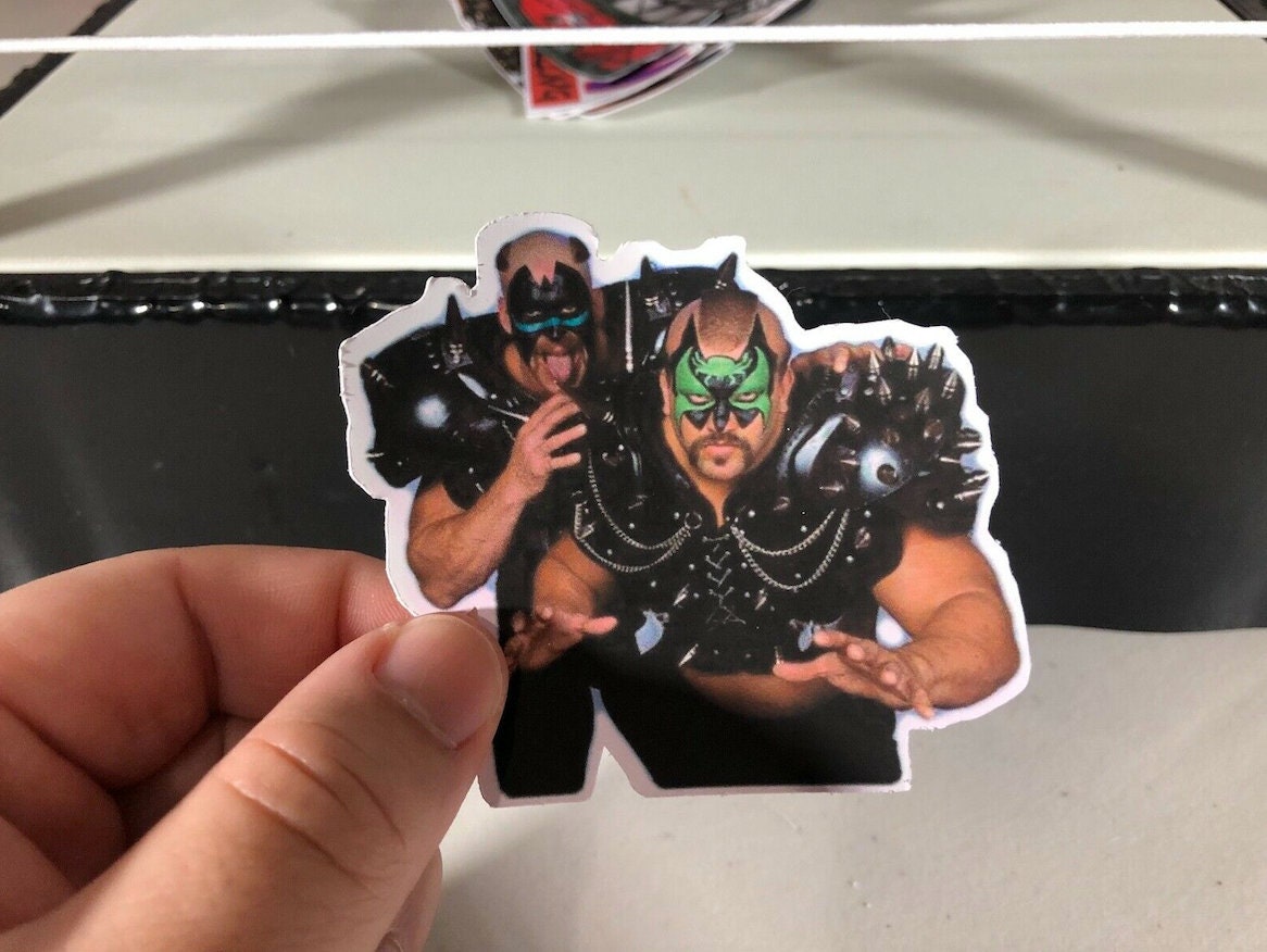 Road Warriors Sticker 8 [Hawk and Animal - Ric Flair -  Hulk Hogan - Randy Savage - Ultimate Warrior - Bret Hart]