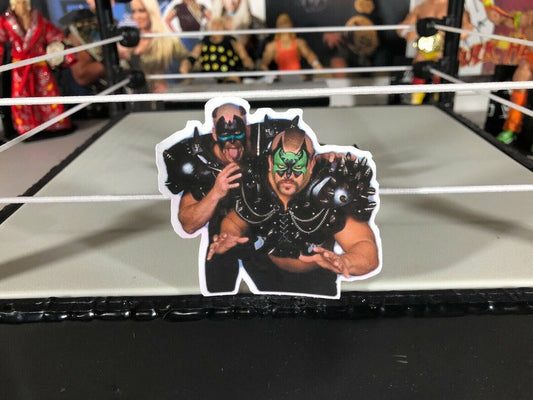 Road Warriors Sticker 8 [Hawk and Animal - Ric Flair -  Hulk Hogan - Randy Savage - Ultimate Warrior - Bret Hart]