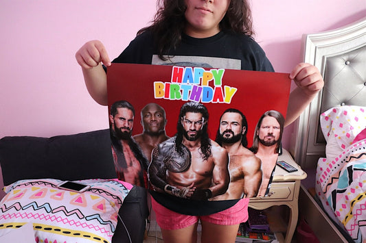 Boys Wrestling Happy Birthday Wall Poster 16x20