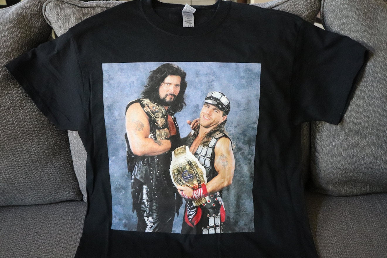 Shawn & Big D T-Shirt [Shawn Michaels - Pop Culture - Hulk Hogan - Ric Flair - Randy Savage - Ultimate Warrior - Birthday - Valentine's Day]