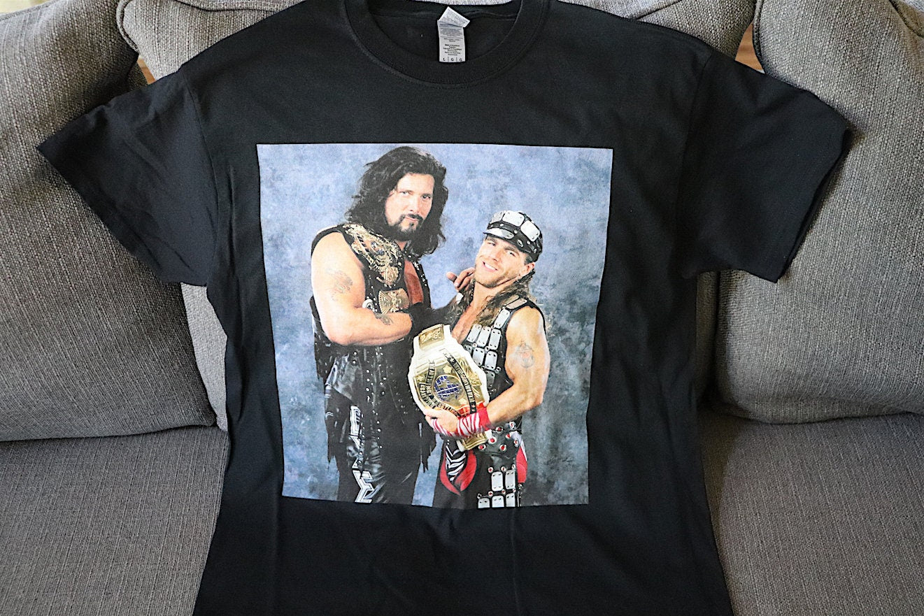 Shawn & Big D T-Shirt [Shawn Michaels - Pop Culture - Hulk Hogan - Ric Flair - Randy Savage - Ultimate Warrior - Birthday - Valentine's Day]