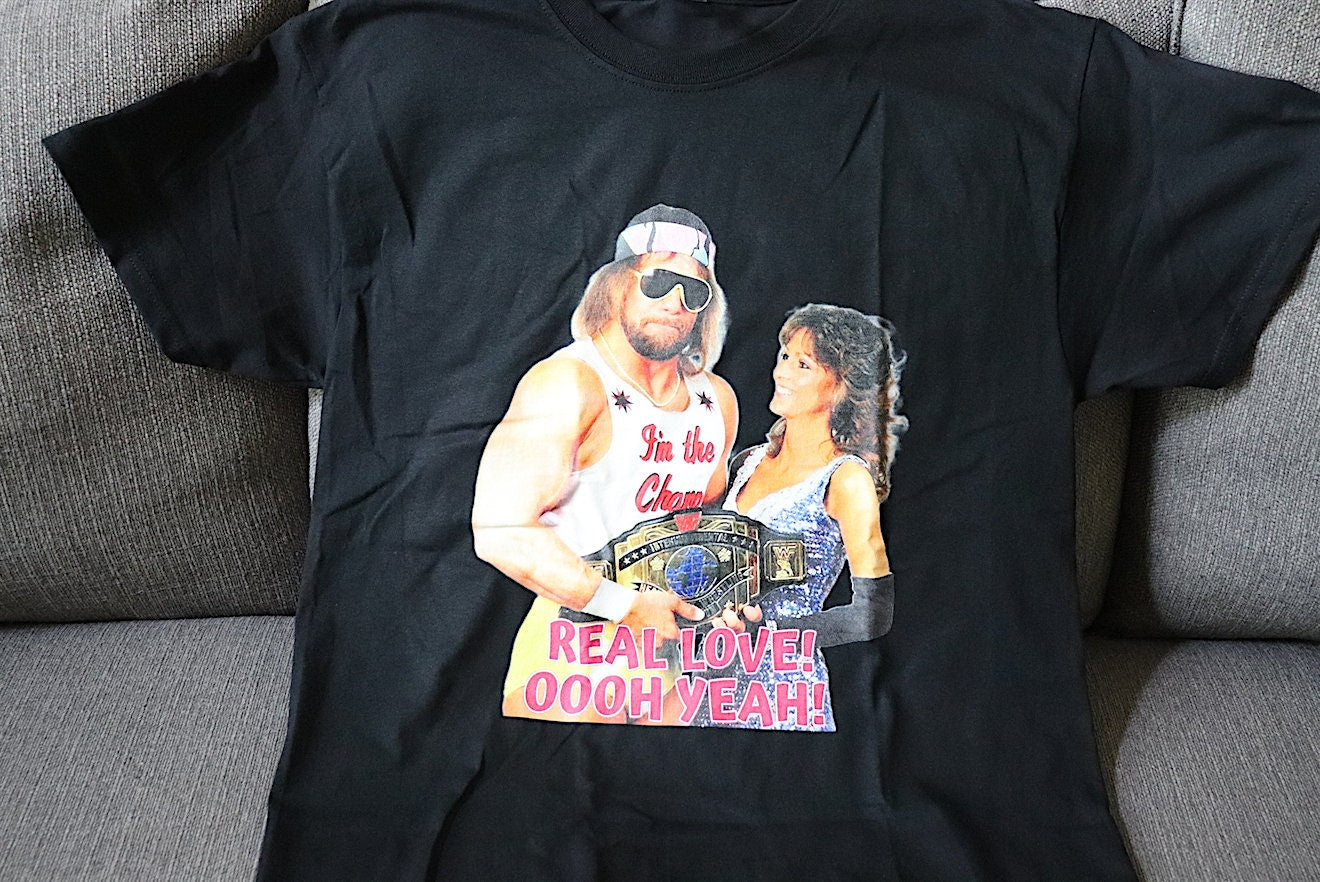 Savage X Liz "Real Love" T-Shirt [Pop Culture - Hulk Hogan - Ric Flair  - Ultimate Warrior - Birthday - Christmas]