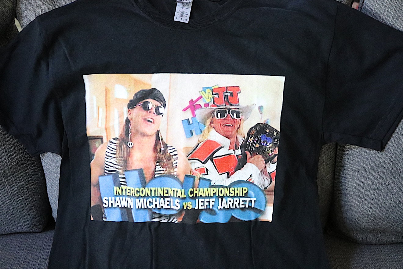 Michaels x Jarrett T-Shirt [Bret Hart - Pop Culture - Hulk Hogan - Ric Flair - Randy Savage - Birthday - Christmas - Secret Santa]