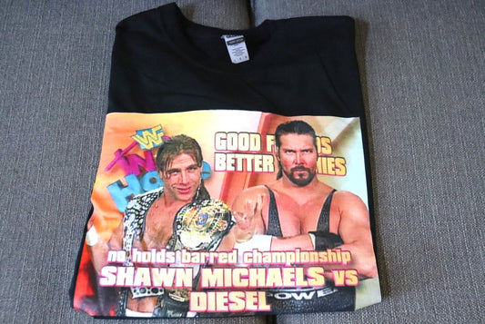 Shawn v Big D T-Shirt [Bret Hart - Pop Culture - Hulk Hogan - Ric Flair - Randy Savage - Birthday - Christmas - Secret Santa]