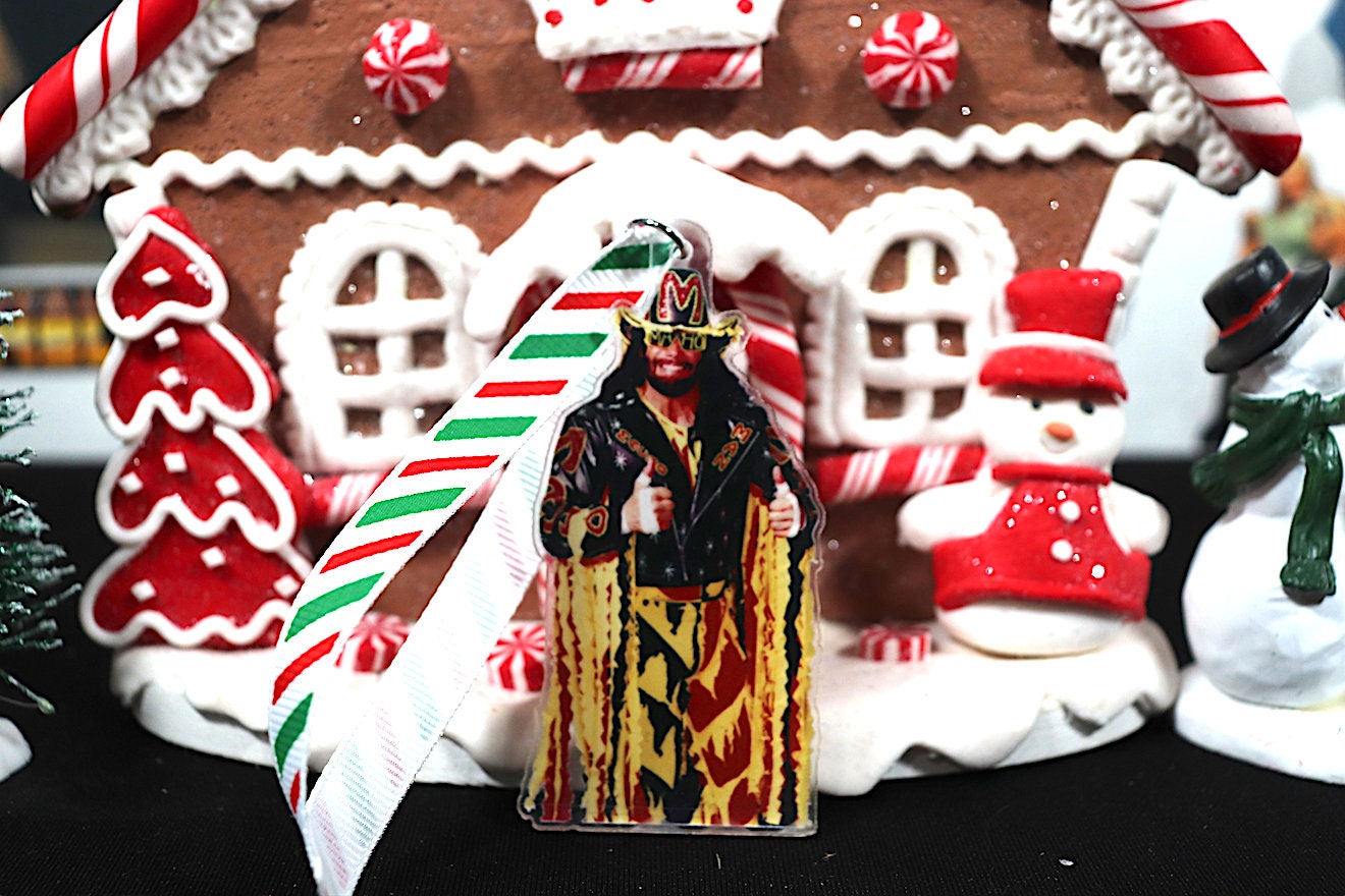 Randy Savage Acrylic Christmas Tree Ornament 2