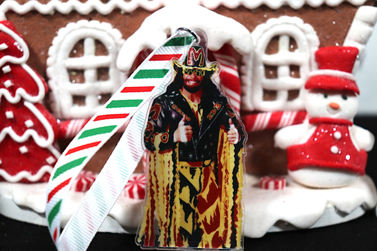 Randy Savage Acrylic Christmas Tree Ornament 2