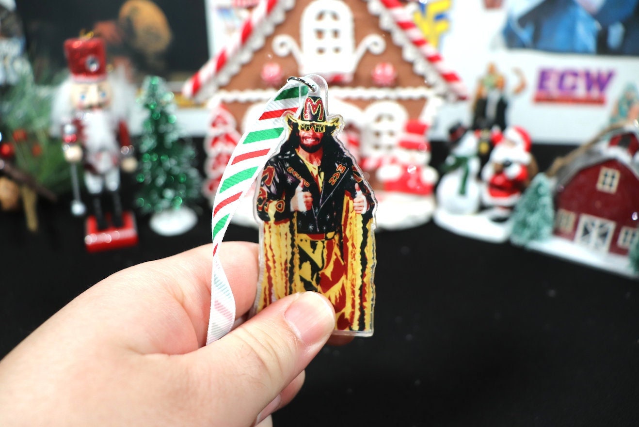 Randy Savage Acrylic Christmas Tree Ornament 2