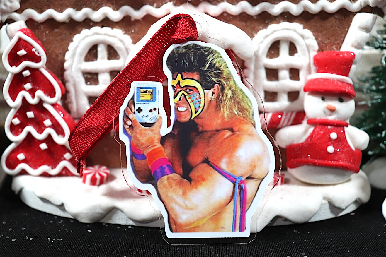 Ultimate Warrior "G@m3 B0y" Acrylic Christmas Tree Ornament