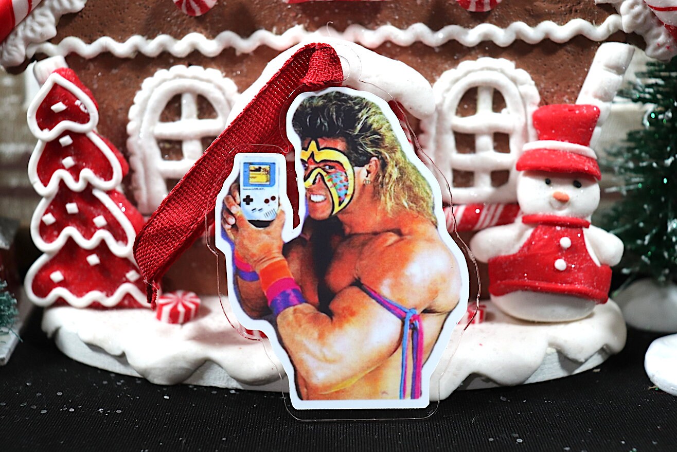 Ultimate Warrior "G@m3 B0y" Acrylic Christmas Tree Ornament