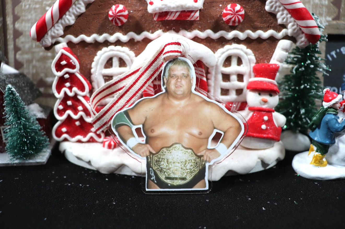 Dusty Acrylic Christmas Tree Ornament (Christmas, Secret Santa, Christmas Gift, Holiday, Birthday, Macho Man, Ric Flair, Hulk Hogan)