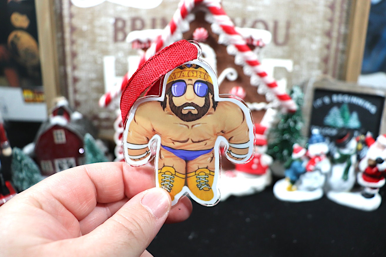 Randy Savage "Buddy" Acrylic Christmas Tree Ornament