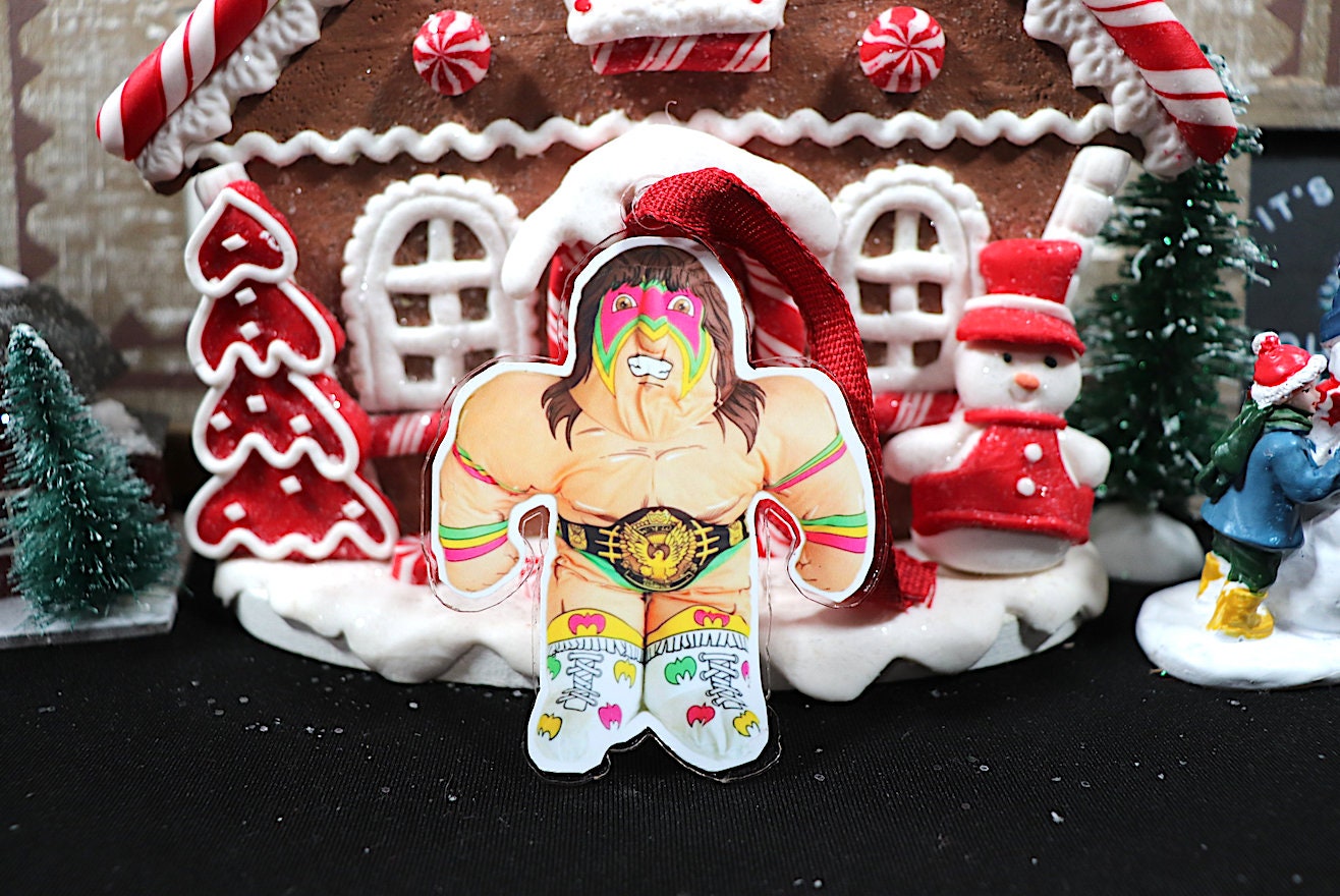 Ultimate Warrior "Buddy" Acrylic Christmas Tree Ornament