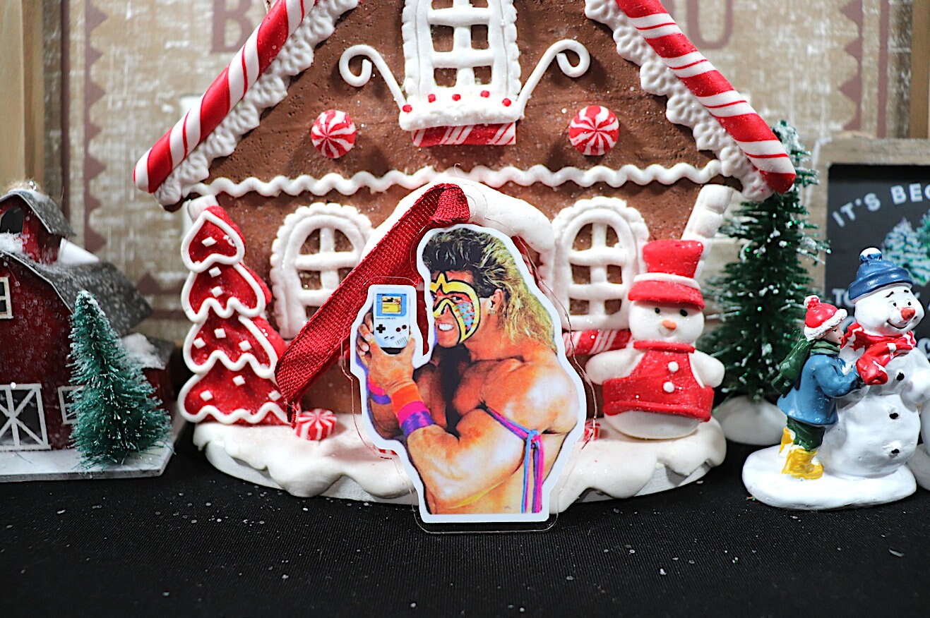 Ultimate Warrior "G@m3 B0y" Acrylic Christmas Tree Ornament