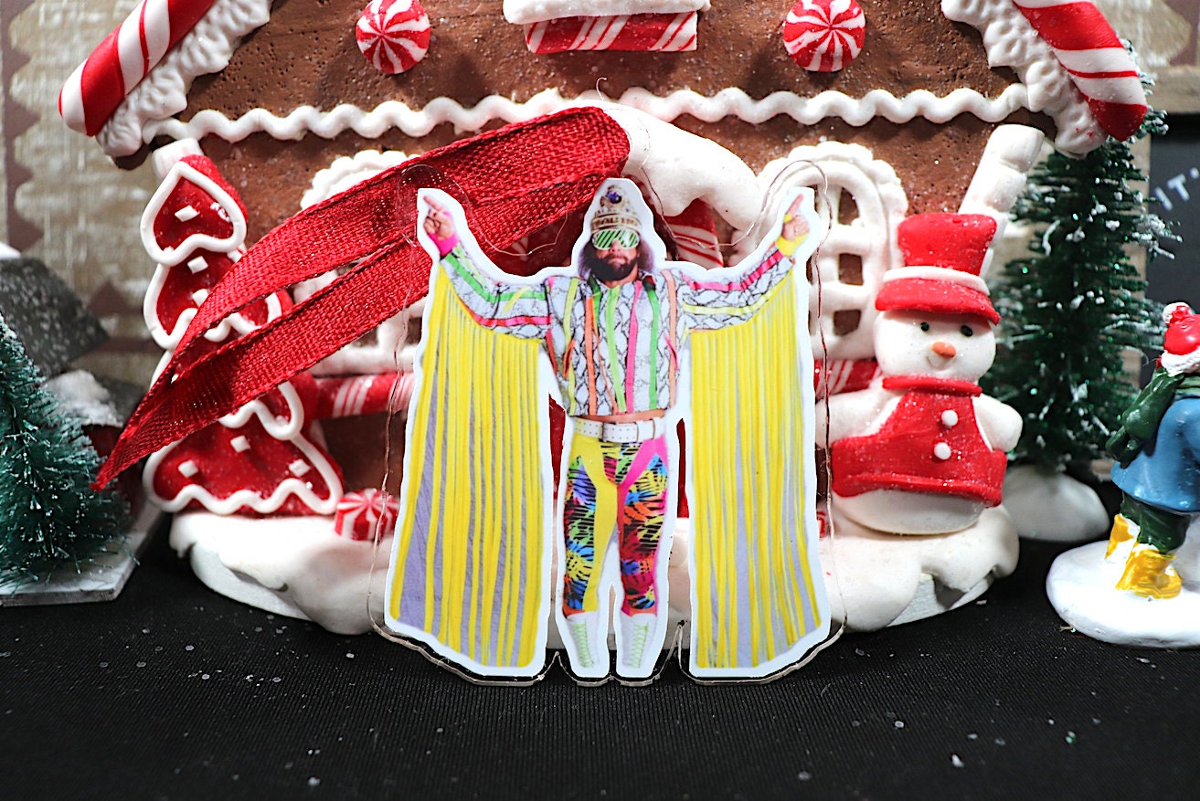 Randy Savage "Robe Angel" Acrylic Christmas Tree Ornament