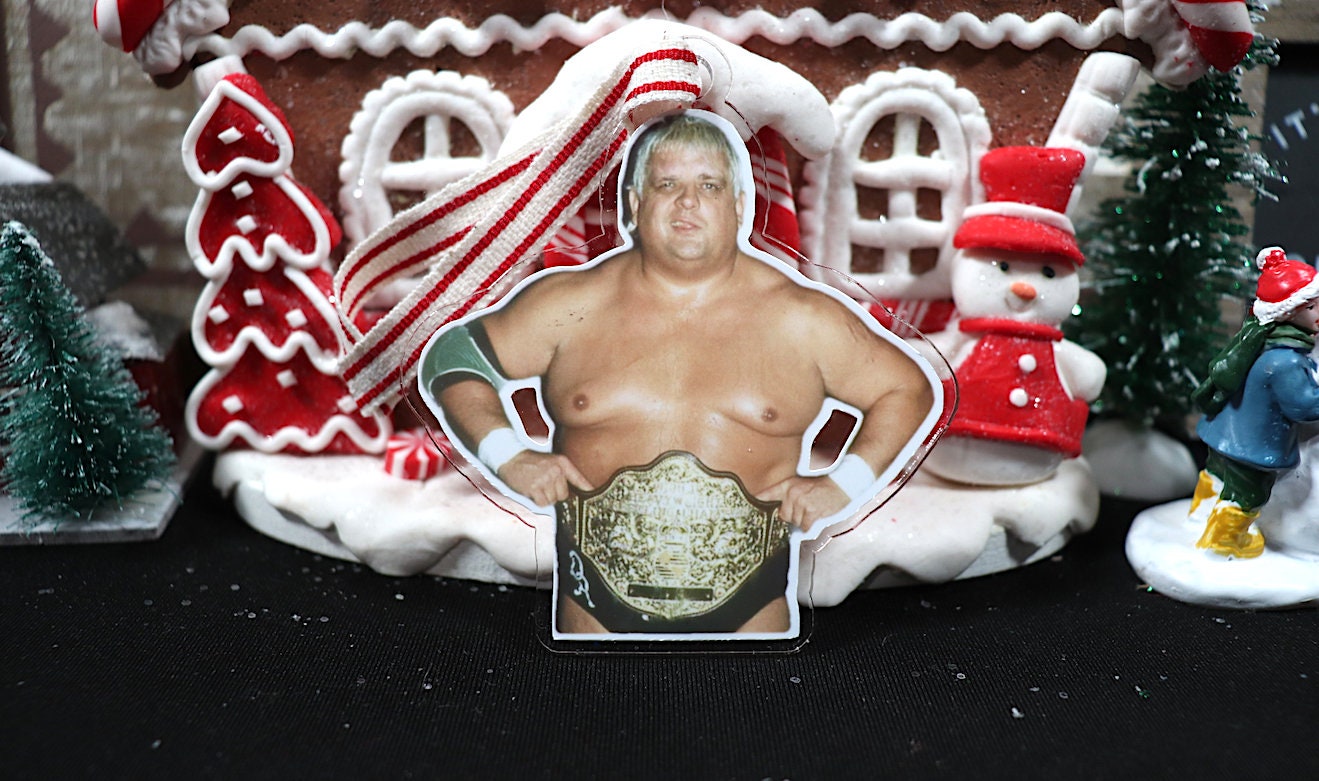 Dusty Acrylic Christmas Tree Ornament (Christmas, Secret Santa, Christmas Gift, Holiday, Birthday, Macho Man, Ric Flair, Hulk Hogan)