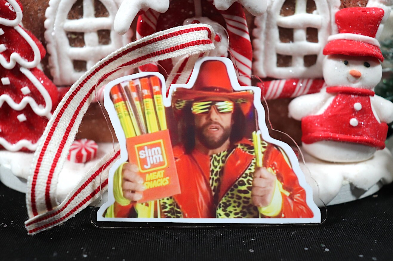 Randy Savage "Snap into It" Acrylic Christmas Tree Ornament