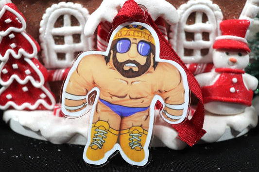 Randy Savage "Buddy" Acrylic Christmas Tree Ornament