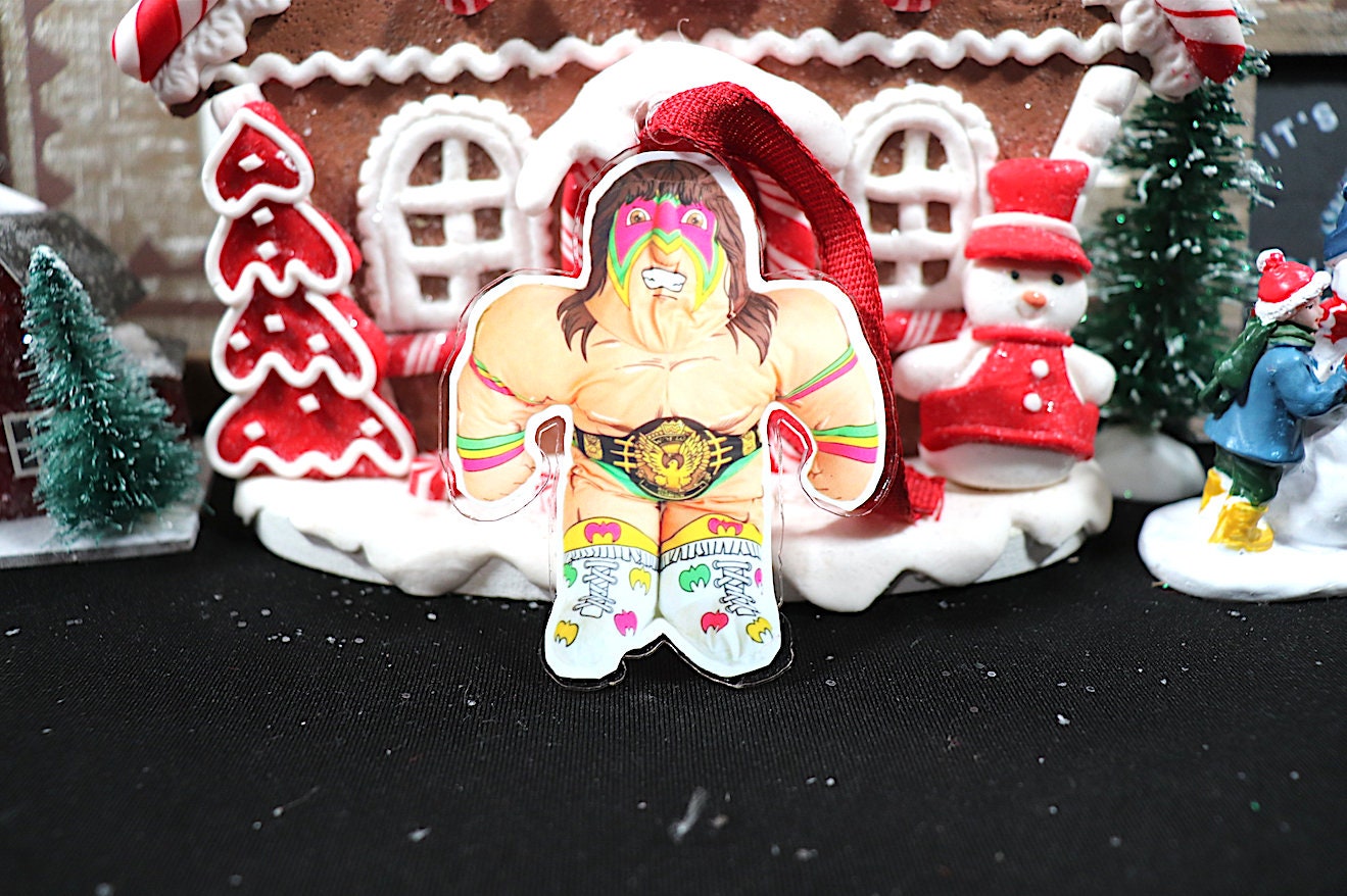 Ultimate Warrior "Buddy" Acrylic Christmas Tree Ornament