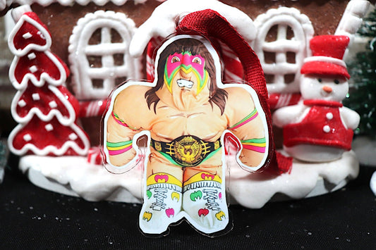 Ultimate Warrior "Buddy" Acrylic Christmas Tree Ornament