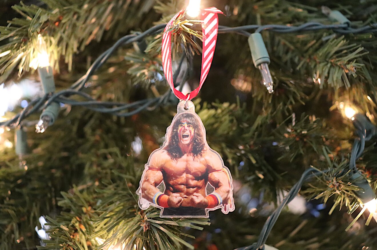 Ultimate Warrior Acrylic Christmas Tree Ornament