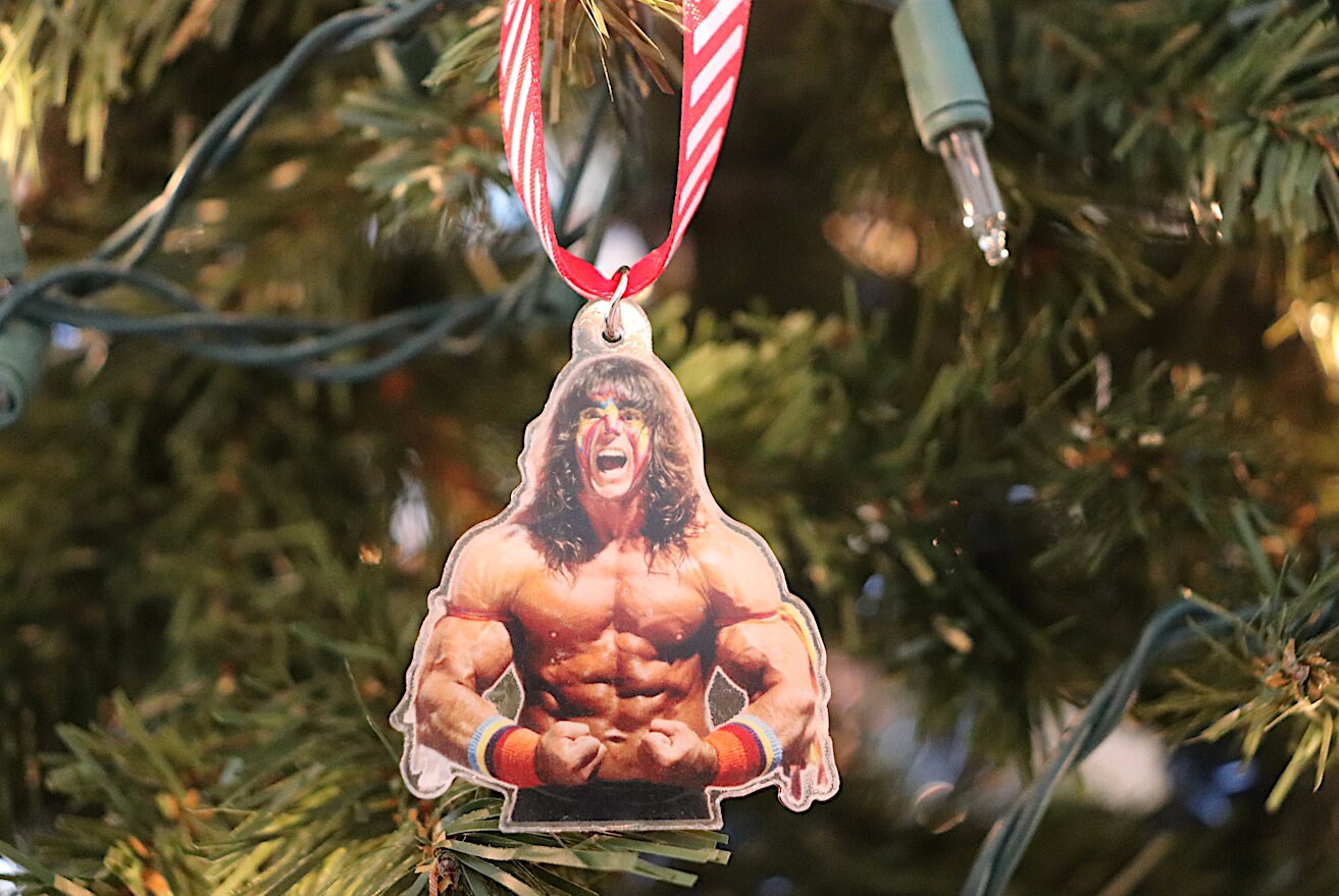 Ultimate Warrior Acrylic Christmas Tree Ornament