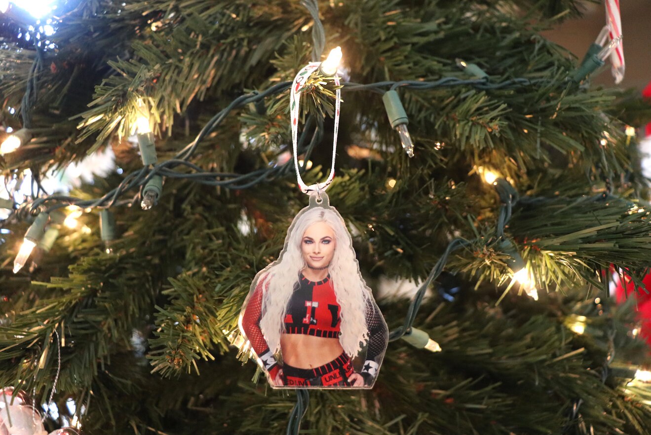 L1v M0rg@n Acrylic Christmas Tree Ornament (Christmas, Secret Santa, Christmas Gift, Holiday, Birthday, Randy Savage, Hulk Hogan)