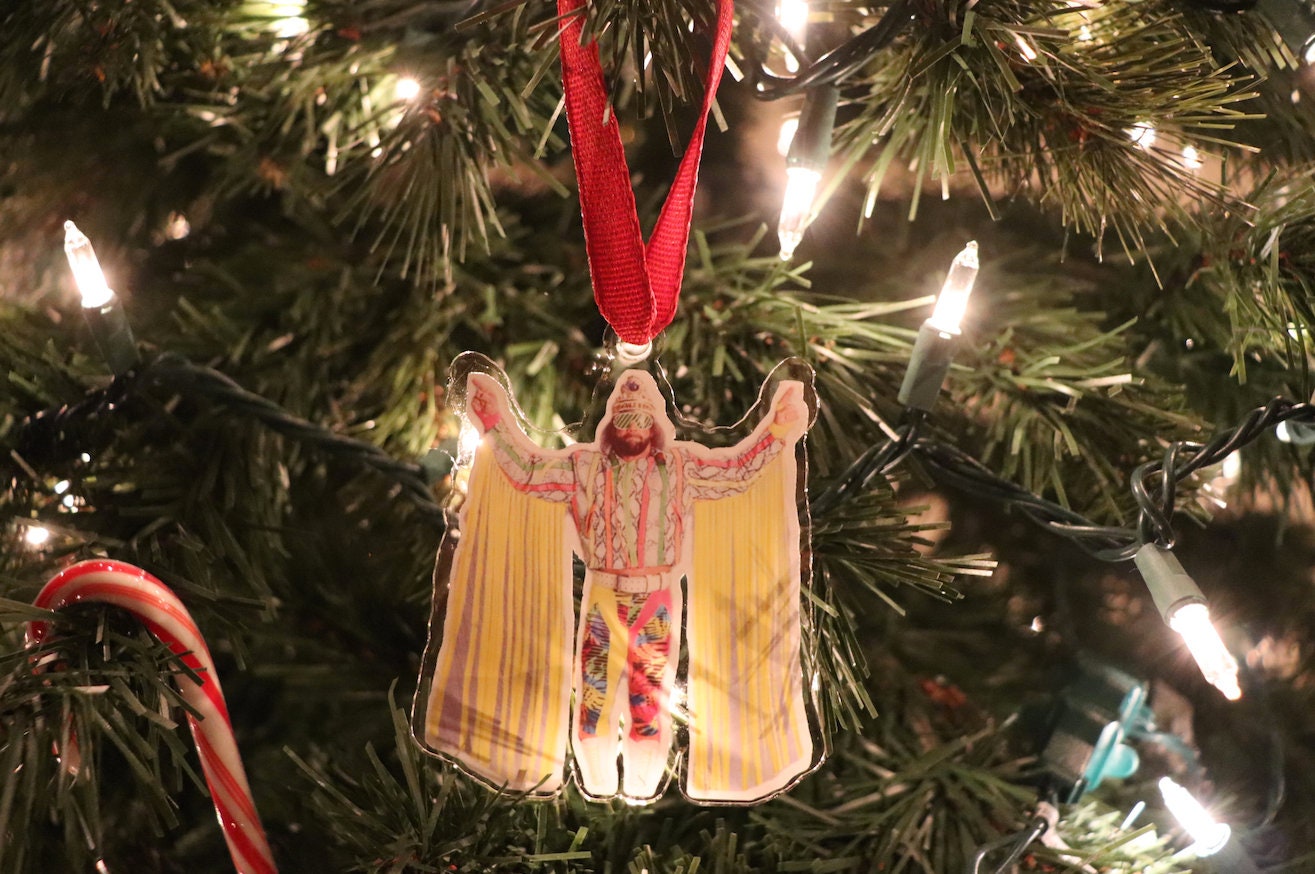 Randy Savage "Robe Angel" Acrylic Christmas Tree Ornament