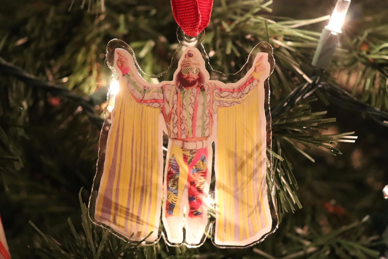 Randy Savage "Robe Angel" Acrylic Christmas Tree Ornament