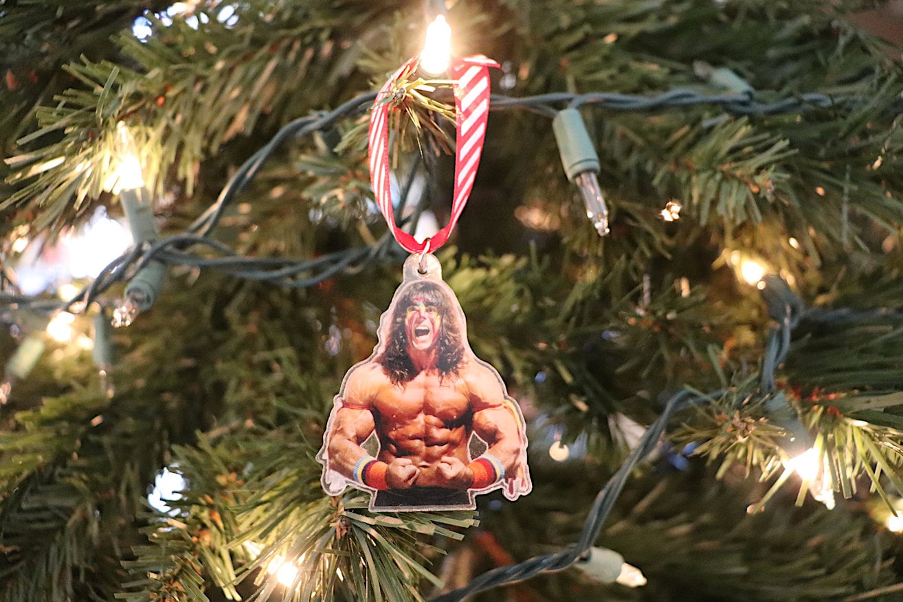 Ultimate Warrior Acrylic Christmas Tree Ornament