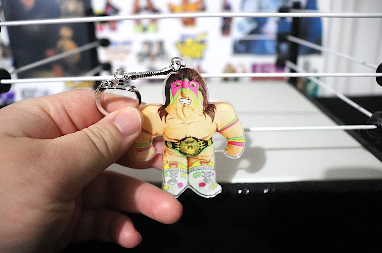 Ultimate Warrior Buddy KeyChain [Randy Savage - Ultimate Warrior - Ric Flair -  KeyChains - Birthday Gift - Love - Valentines Day Gift]