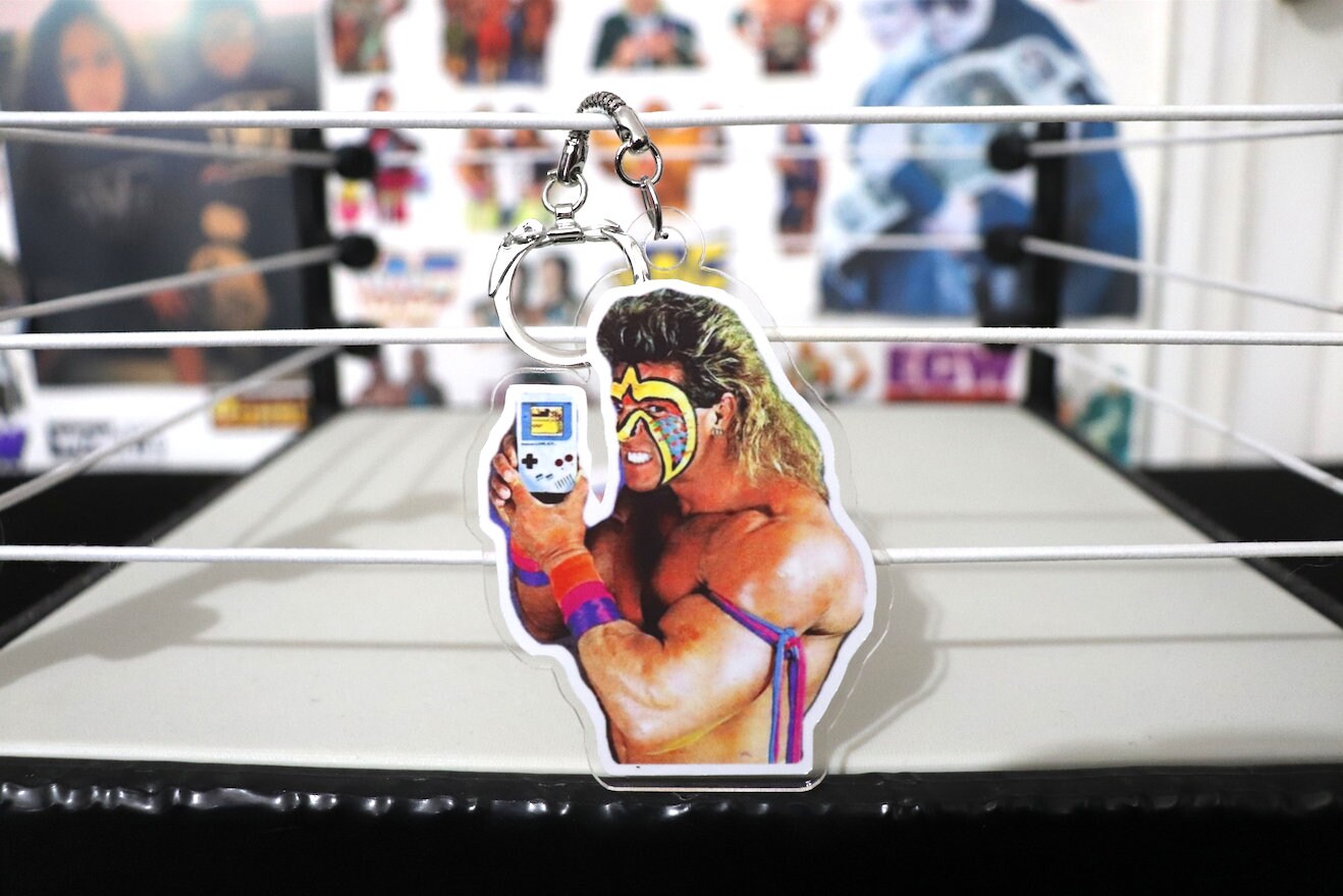 Ultimate Warrior GB KeyChain [Hulk Hogan - Ric Flair - KeyChains - Pop Culture - Birthday Gift, Valentines Day Gift, Valentines Day]