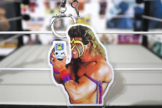 Ultimate Warrior GB KeyChain [Hulk Hogan - Ric Flair - KeyChains - Pop Culture - Birthday Gift, Valentines Day Gift, Valentines Day]