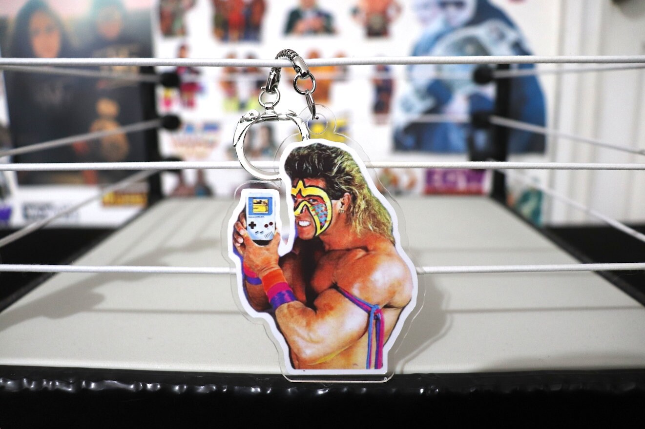 Ultimate Warrior GB KeyChain [Hulk Hogan - Ric Flair - KeyChains - Pop Culture - Birthday Gift, Valentines Day Gift, Valentines Day]