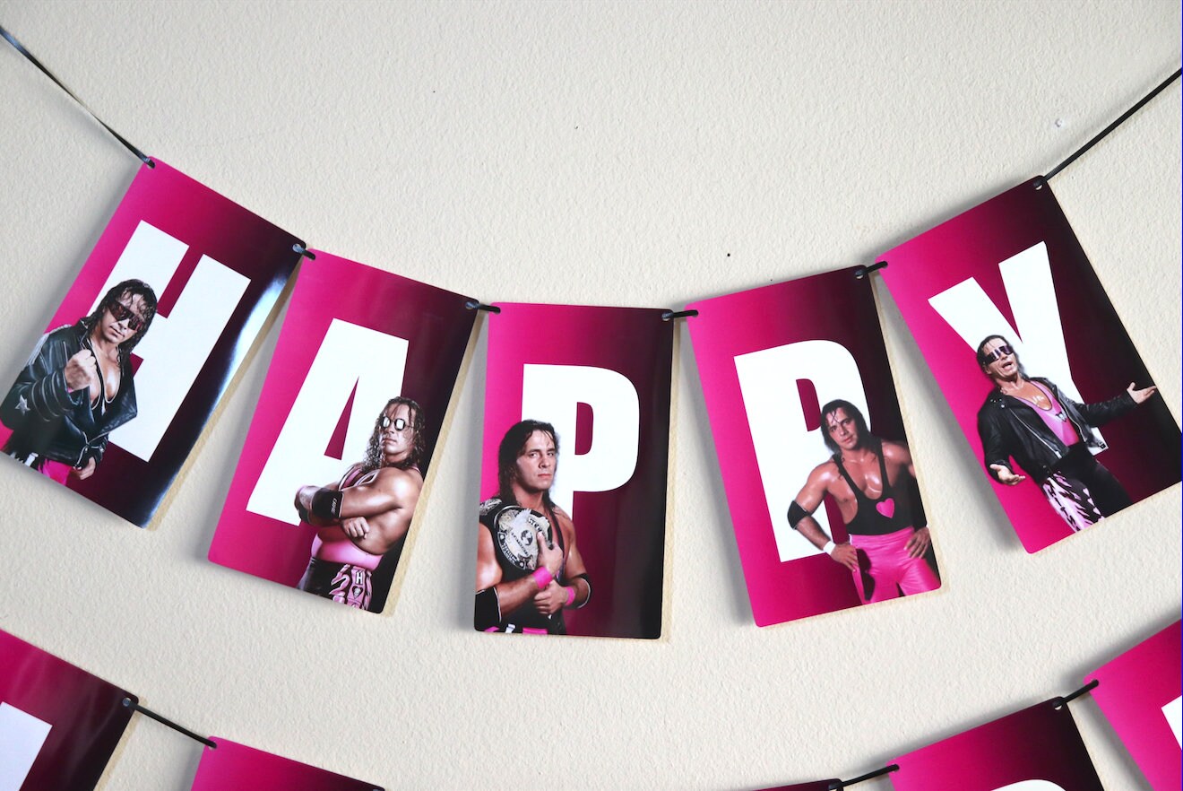 Bret Hart Happy Birthday Banner