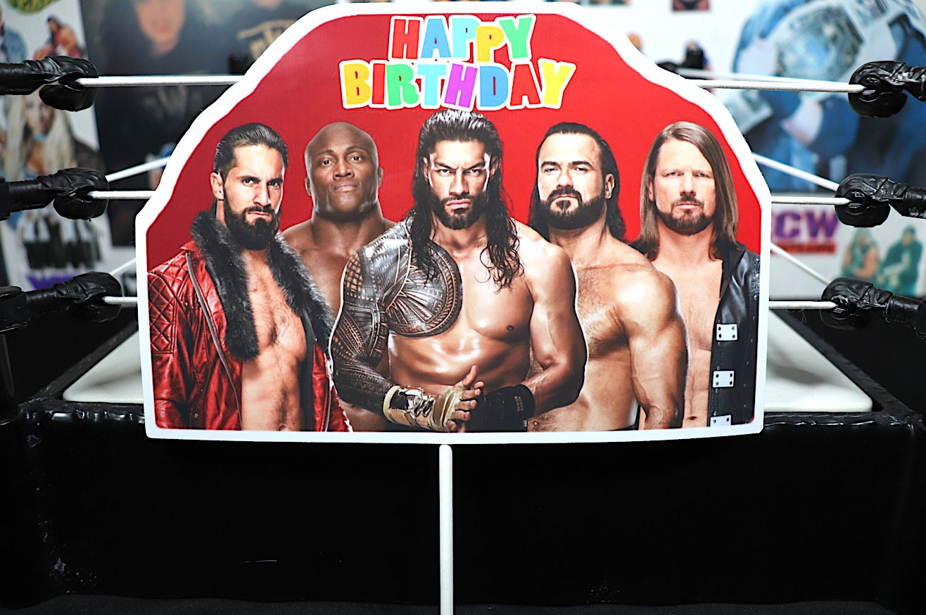 Boys Wrestling Birthday Party Cake Topper