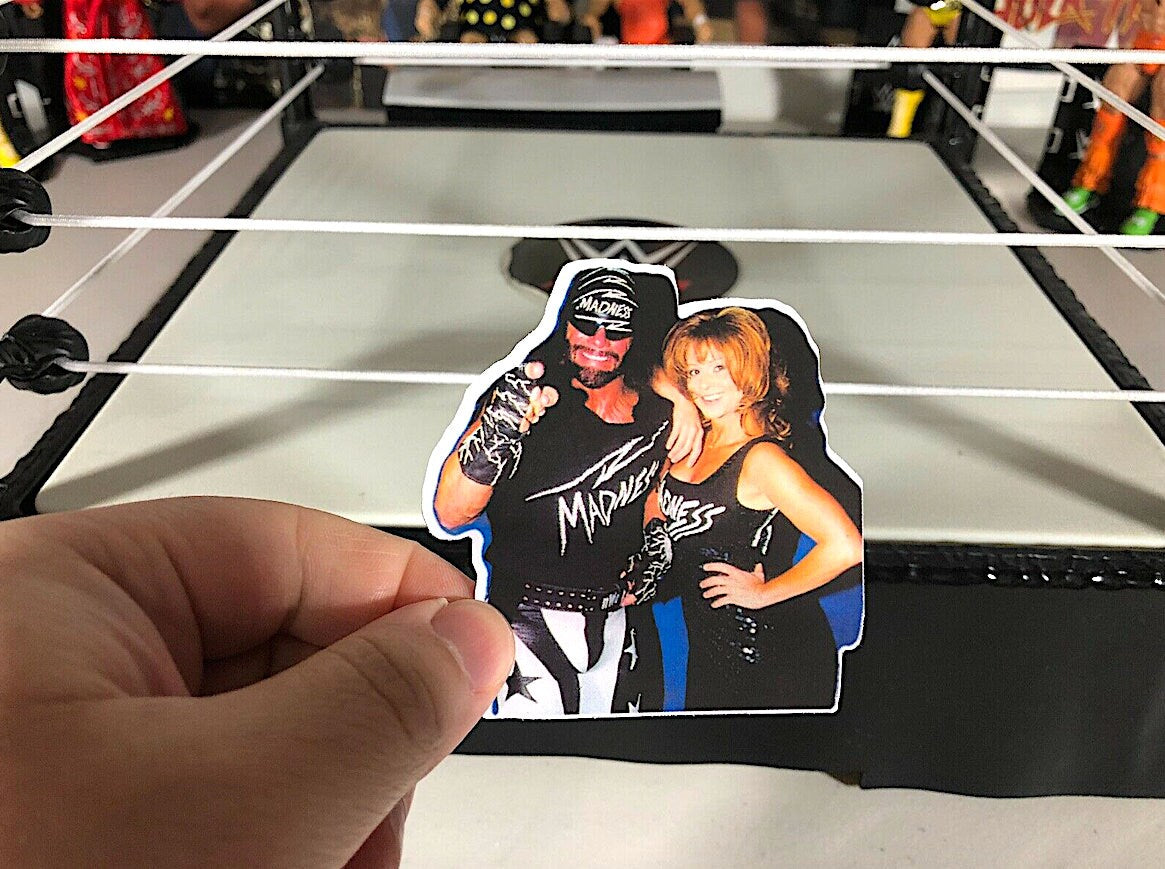 Macho Man Randy Savage & Miss Elizabeth Sticker No.3 [Hulk Hogan - Ric Flair - Ultimate Warrior - njpw]