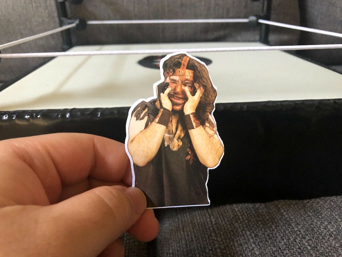 Mankind Sticker [Mick Foley - Ric Flair -  Hulk Hogan - Randy Savage - Ultimate Warrior]