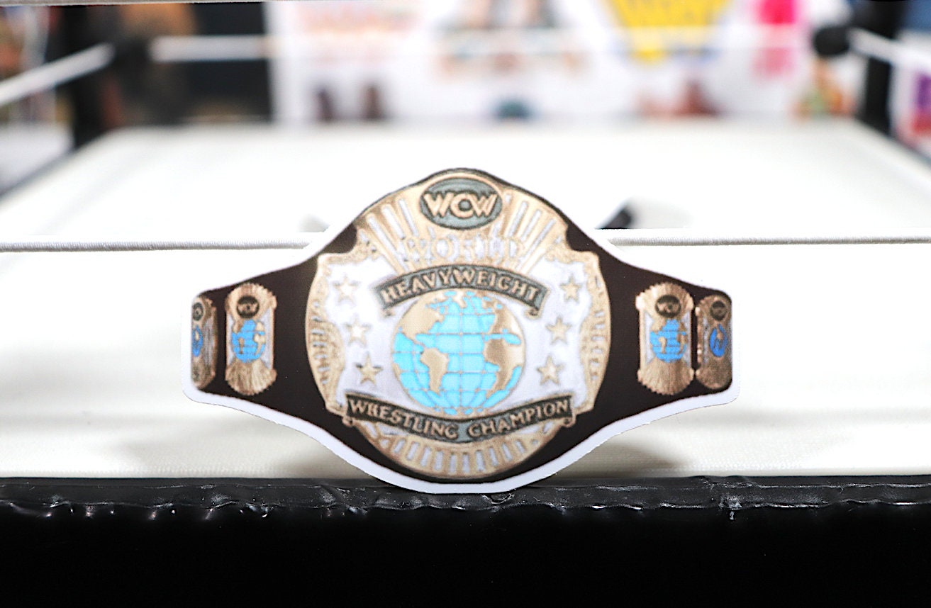 VVcVV W0rld Title Sticker 3 [Ric Flair - Hulk Hogan - Randy Savage - Scott Hall - Bret Hart - Ultimate Warrior - Kevin Nash]