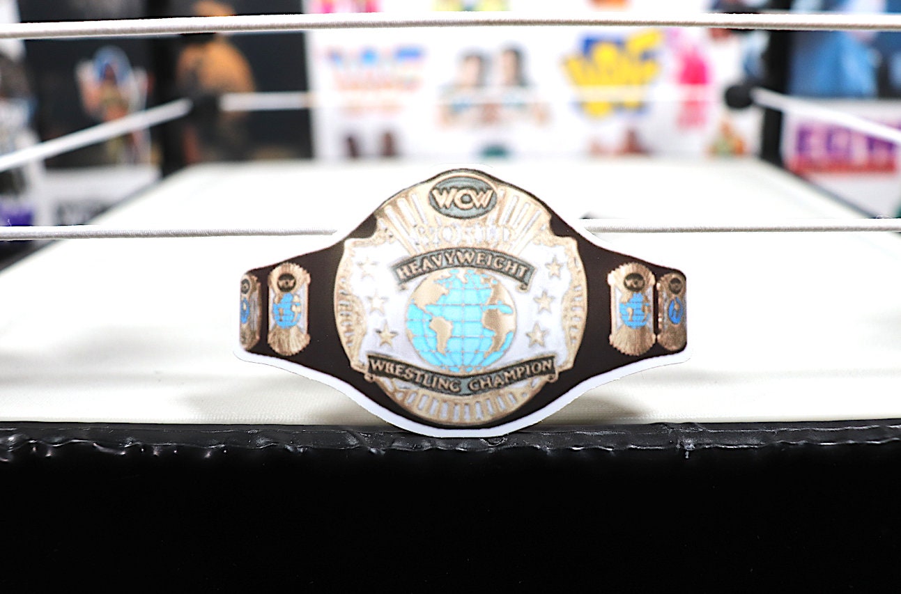 VVcVV W0rld Title Sticker 3 [Ric Flair - Hulk Hogan - Randy Savage - Scott Hall - Bret Hart - Ultimate Warrior - Kevin Nash]