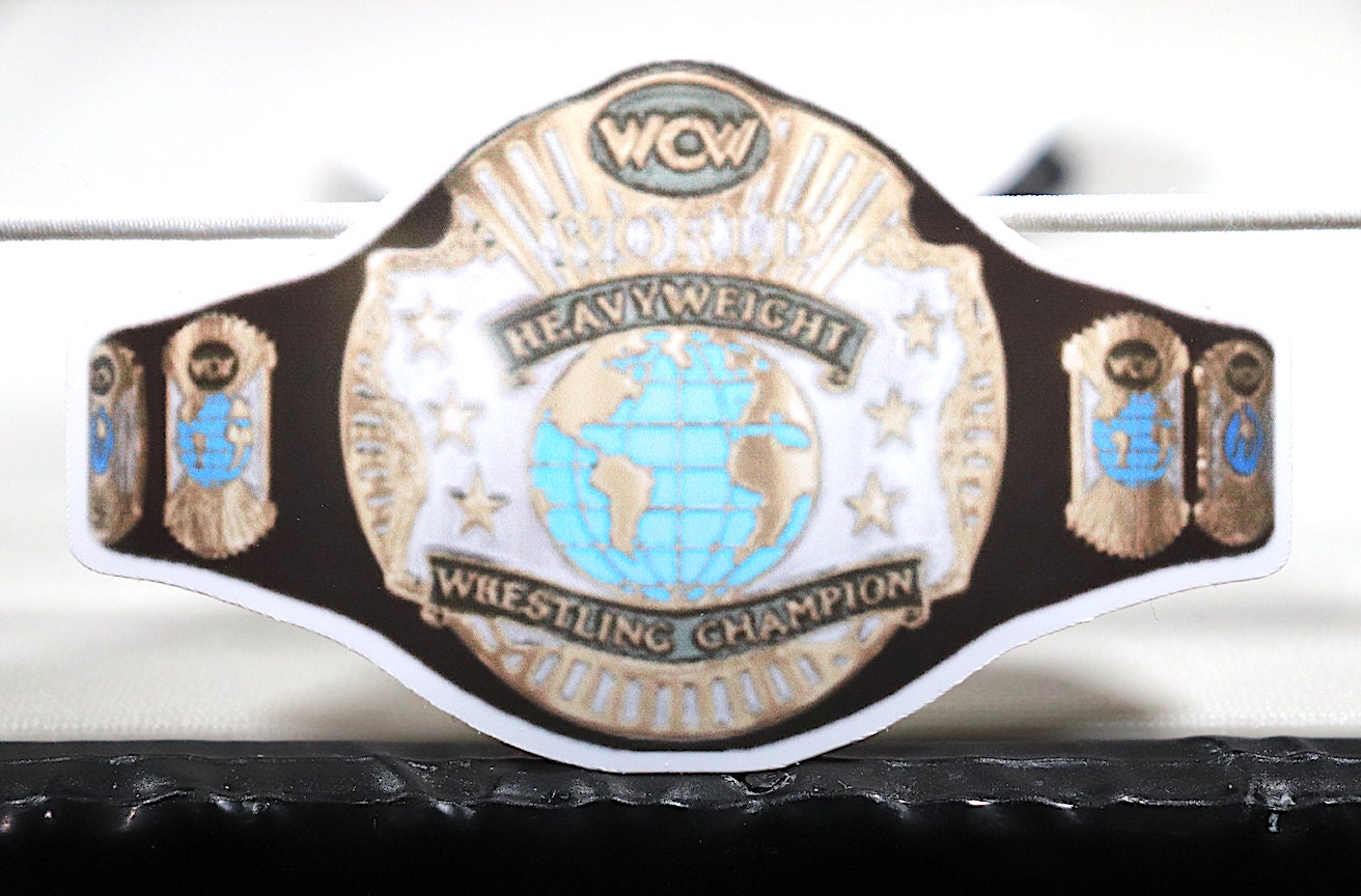 VVcVV W0rld Title Sticker 3 [Ric Flair - Hulk Hogan - Randy Savage - Scott Hall - Bret Hart - Ultimate Warrior - Kevin Nash]