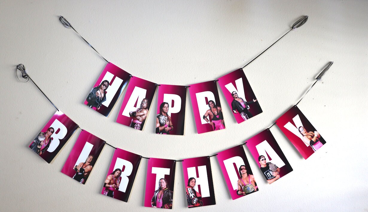 Bret Hart Happy Birthday Banner